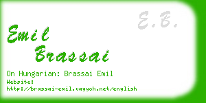 emil brassai business card